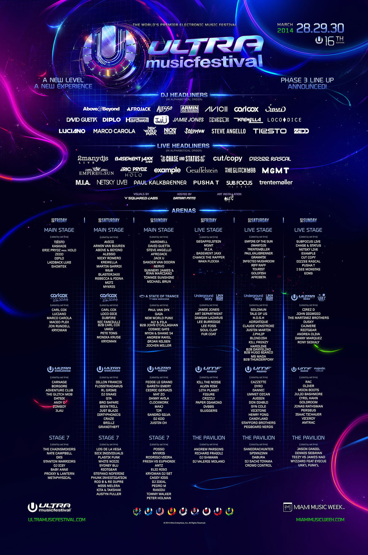 Previous Lineups Ultra Music Festival March 28, 29, 30 2025