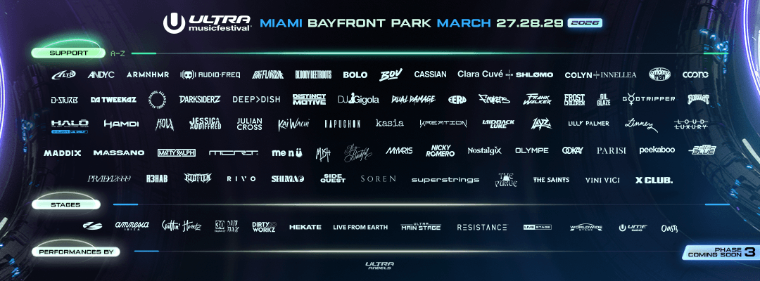 Ultra Miami 2026 Phase 2 lineup