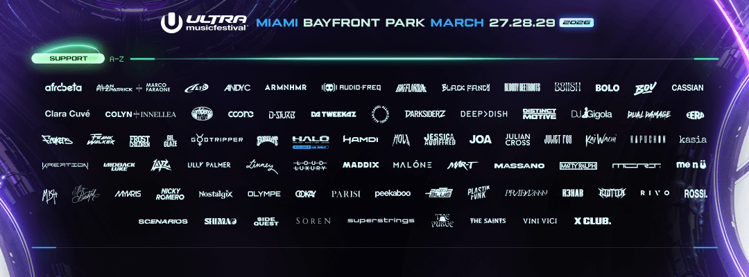 Ultra Miami 2026 Phase 3 lineup
