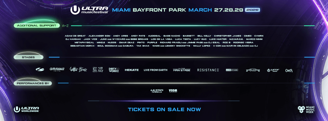 Ultra Miami 2026 Phase 3 lineup